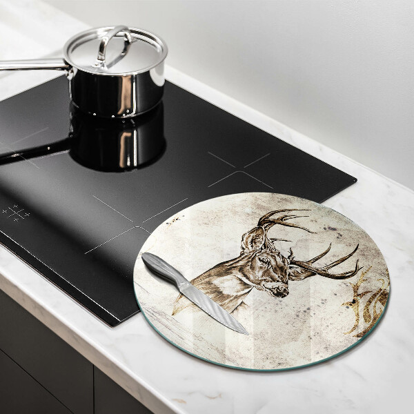 Deska kuchenna szklana Ilustracja zwierzę jeleń