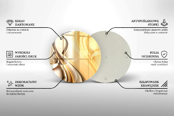 Deska kuchenna szklana Abstrakcja dym