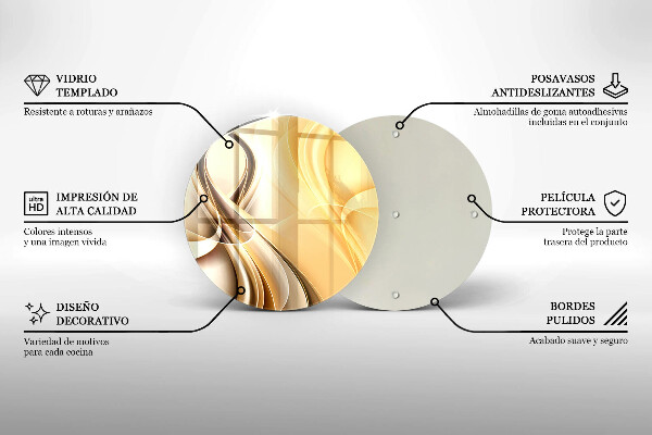 Deska kuchenna szklana Abstrakcja dym