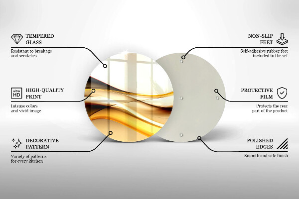Deska kuchenna szklana Abstrakcja dym linie