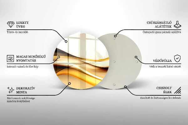 Deska kuchenna szklana Abstrakcja dym linie