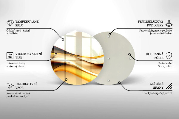 Deska kuchenna szklana Abstrakcja dym linie