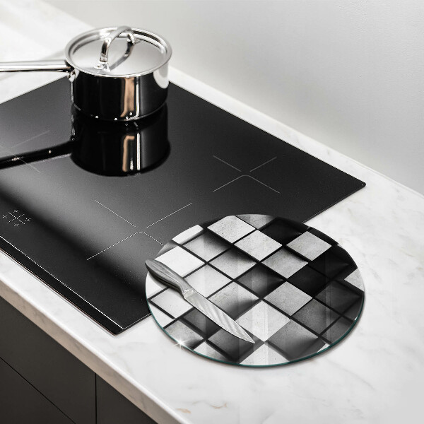 Deska kuchenna szklana Abstrakcja kwadraty 3D