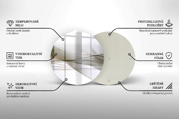Deska kuchenna szklana Abstrakcja linie design