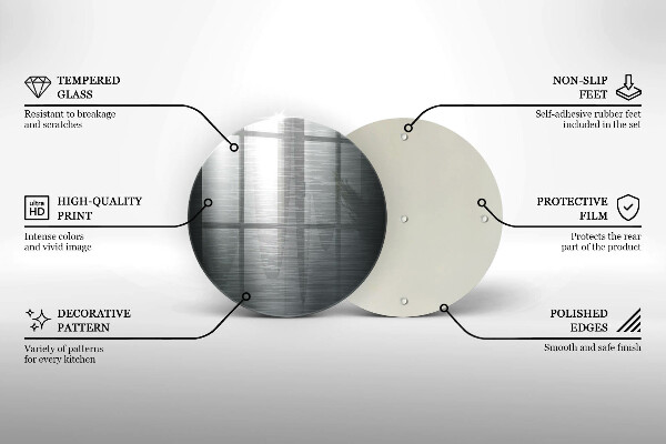 Deska kuchenna szklana Tekstura metal
