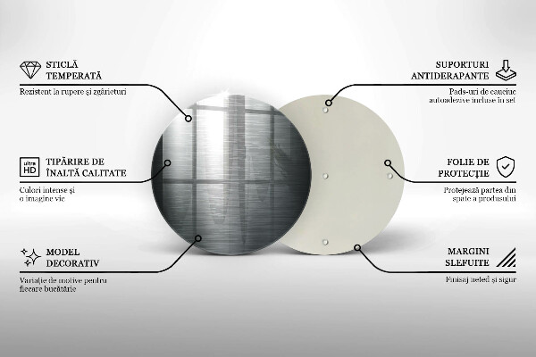 Deska kuchenna szklana Tekstura metal