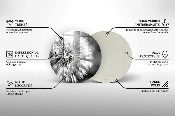Deska kuchenna szklana Delikatny dmuchawiec
