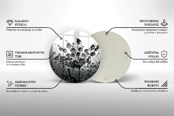 Deska kuchenna szklana Dmuchawce i rosa