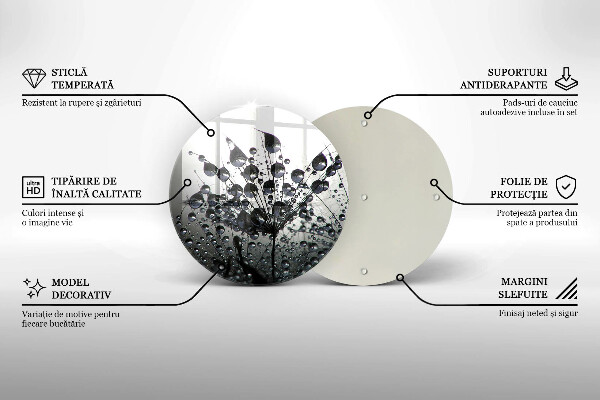 Deska kuchenna szklana Dmuchawce i rosa
