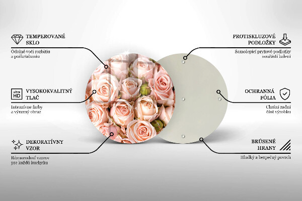 Deska kuchenna szklana Bukiet delikatne róże
