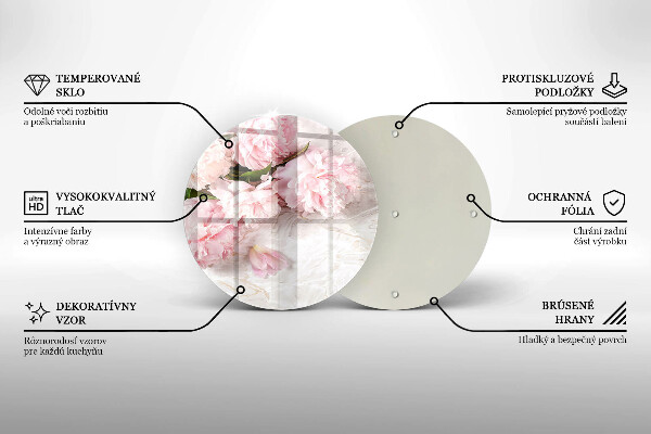 Deska kuchenna szklana Delikatne róże kwiaty