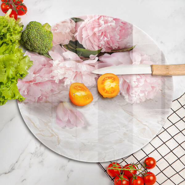 Deska kuchenna szklana Delikatne róże kwiaty