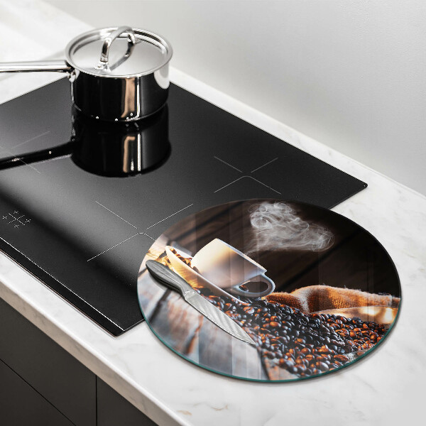 Deska kuchenna szklana Filiżanka kawy i serce