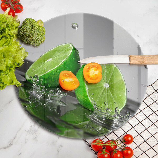 Deska kuchenna szklana Soczyste limonki i woda