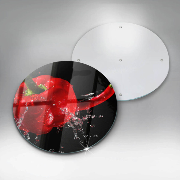 Deska kuchenna szklana Czerwone papryki w wodzie