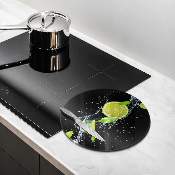 Deska kuchenna szklana Soczyste limonki w wodzie