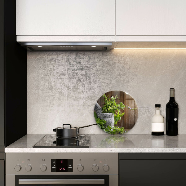 Deska kuchenna szklana Rośliny zioła i drewno