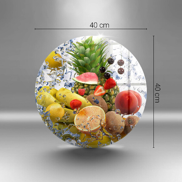 Deska kuchenna szklana Soczyste owoce i woda