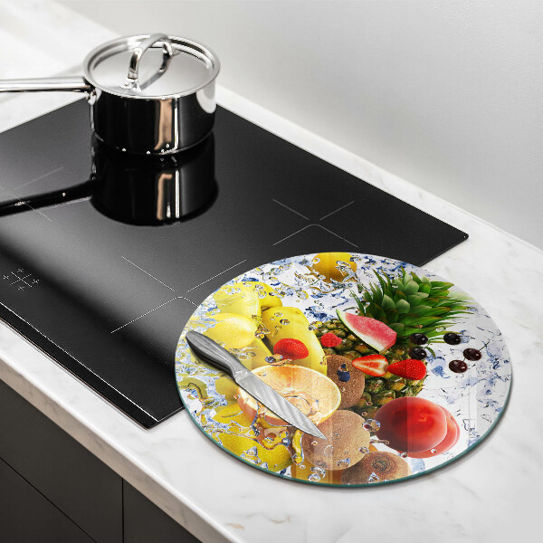 Deska kuchenna szklana Soczyste owoce i woda