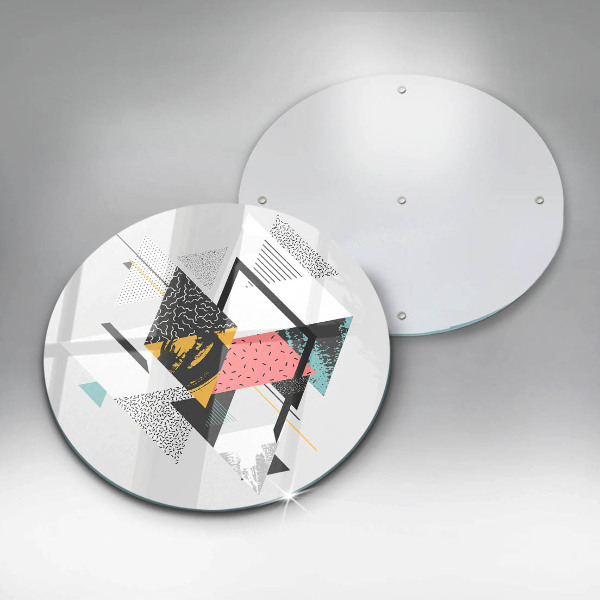 Deska kuchenna szklana Abstrakcja trójkąty