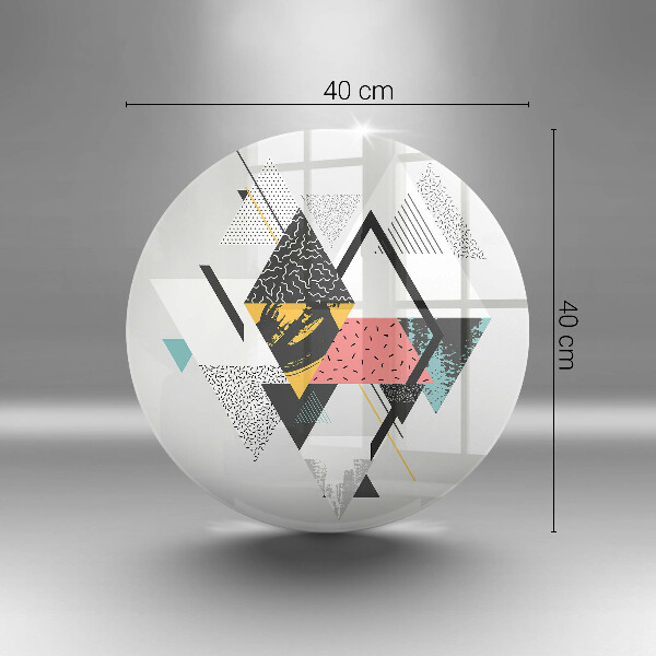 Deska kuchenna szklana Abstrakcja trójkąty