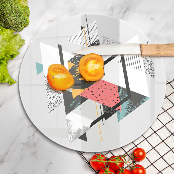 Deska kuchenna szklana Abstrakcja trójkąty