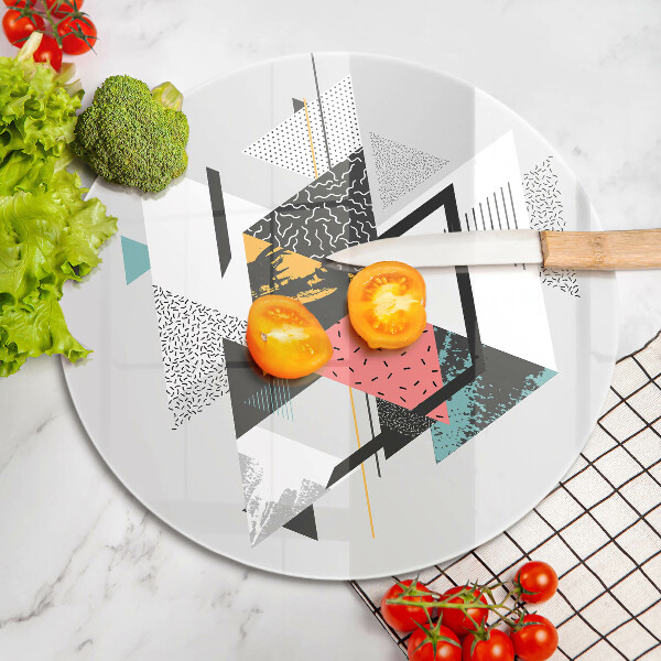 Deska kuchenna szklana Abstrakcja trójkąty