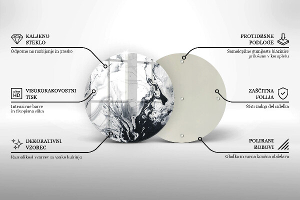 Deska kuchenna szklana Abstrakcja tusz