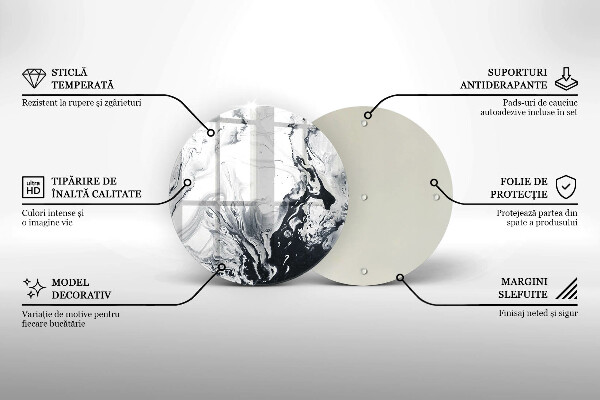 Deska kuchenna szklana Abstrakcja tusz