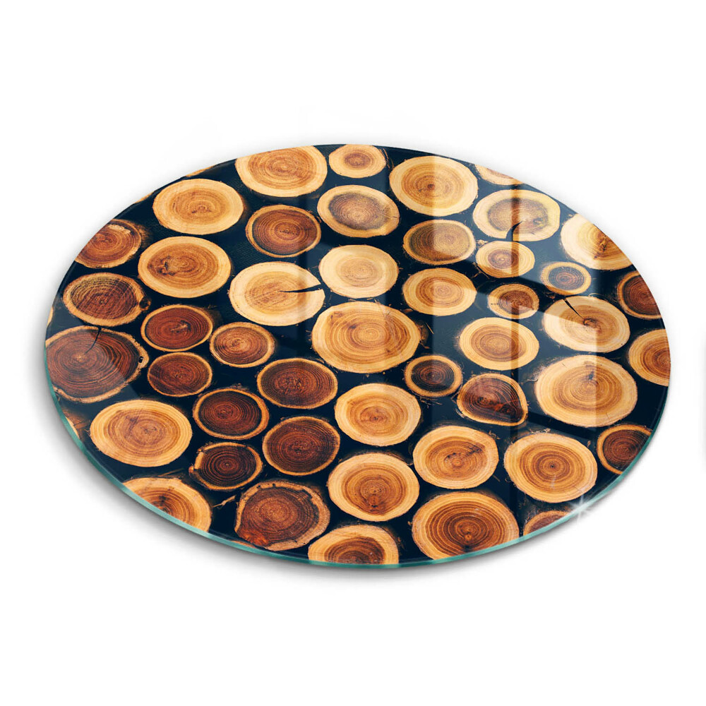 Deska kuchenna szklana Drewniane pieńki drzew