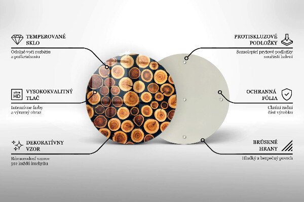 Deska kuchenna szklana Drewniane pieńki drzew