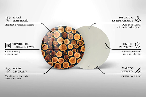 Deska kuchenna szklana Drewniane pieńki drzew