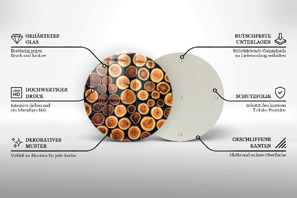 Deska kuchenna szklana Drewniane pieńki drzew