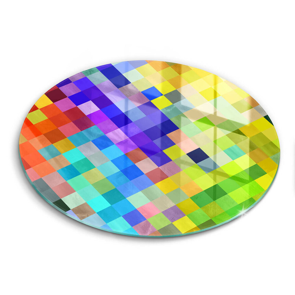 Deska kuchenna szklana Kolorowe kwadraty piksele