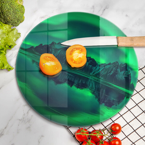 Deska kuchenna szklana Pejzaż zorza polarna