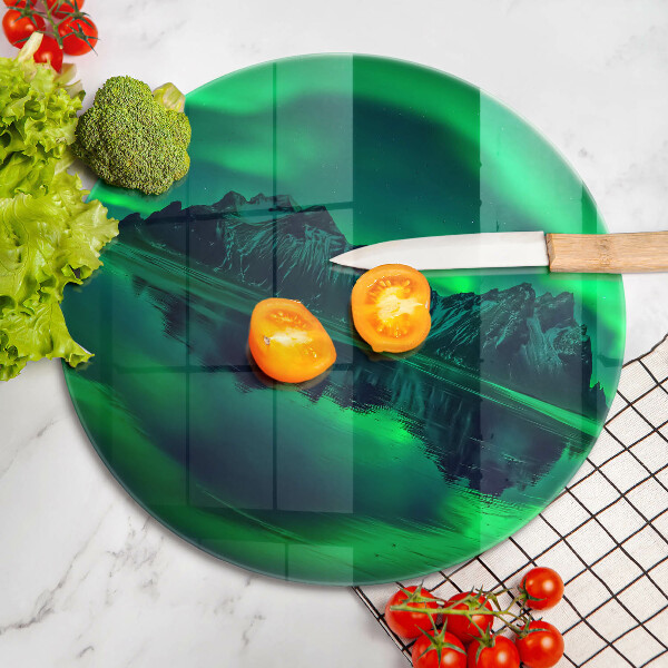 Deska kuchenna szklana Pejzaż zorza polarna