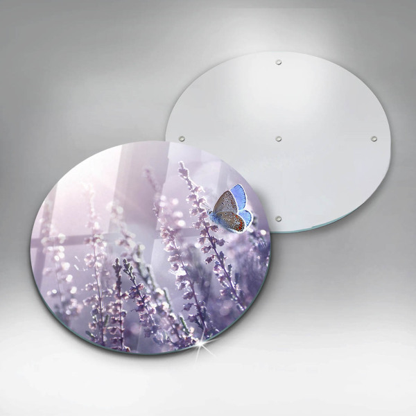 Deska kuchenna szklana Polne kwiaty i motyl