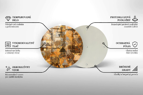 Deska kuchenna szklana Wzór figury geometryczne