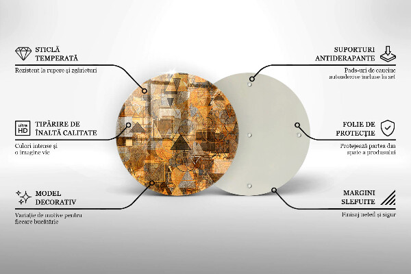 Deska kuchenna szklana Wzór figury geometryczne