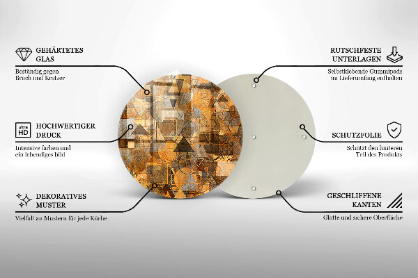Deska kuchenna szklana Wzór figury geometryczne