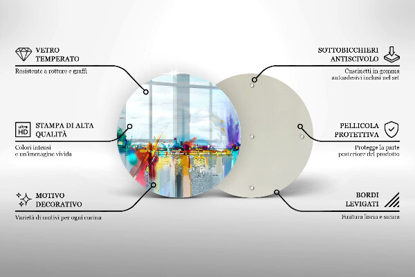 Deska kuchenna szklana Malowana abstrakcja