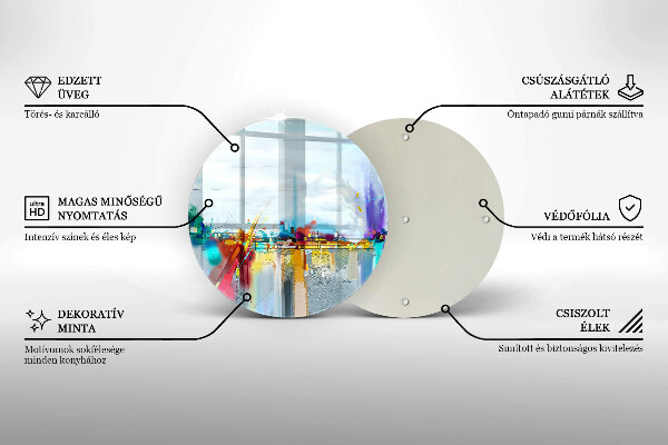 Deska kuchenna szklana Malowana abstrakcja