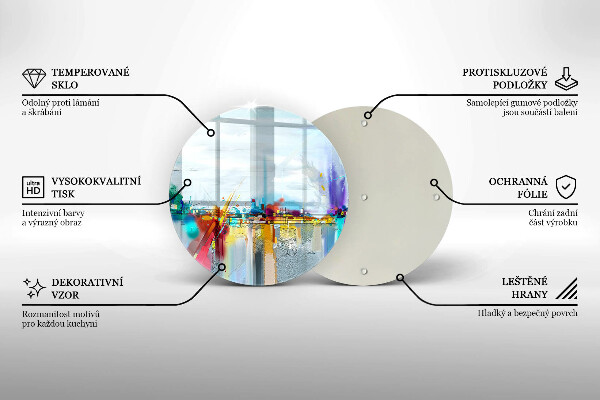 Deska kuchenna szklana Malowana abstrakcja