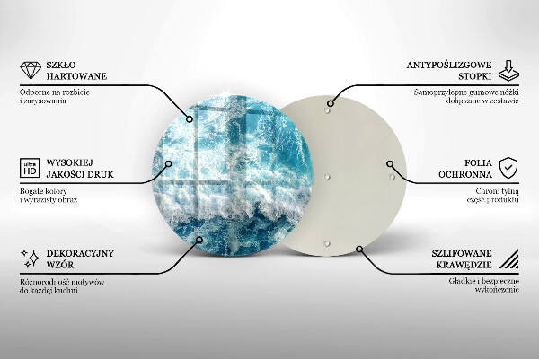 Deska kuchenna szklana Woda morskie fale