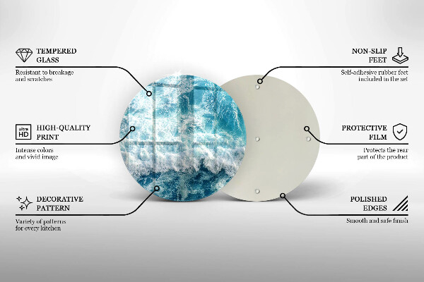 Deska kuchenna szklana Woda morskie fale