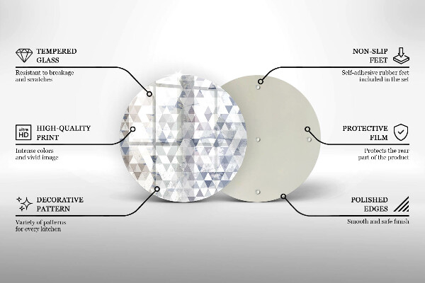 Deska kuchenna szklana Wzór trójkąty
