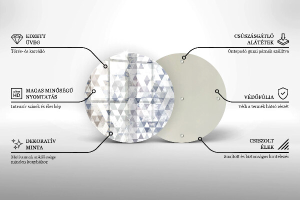 Deska kuchenna szklana Wzór trójkąty