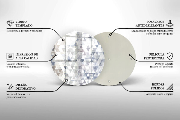 Deska kuchenna szklana Wzór trójkąty