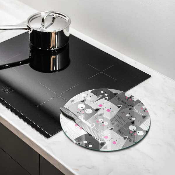 Deska kuchenna szklana Ilustracja koty