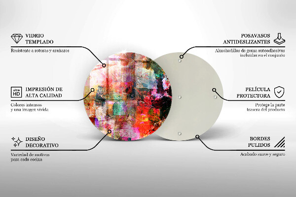 Deska kuchenna szklana Abstrakcja farby
